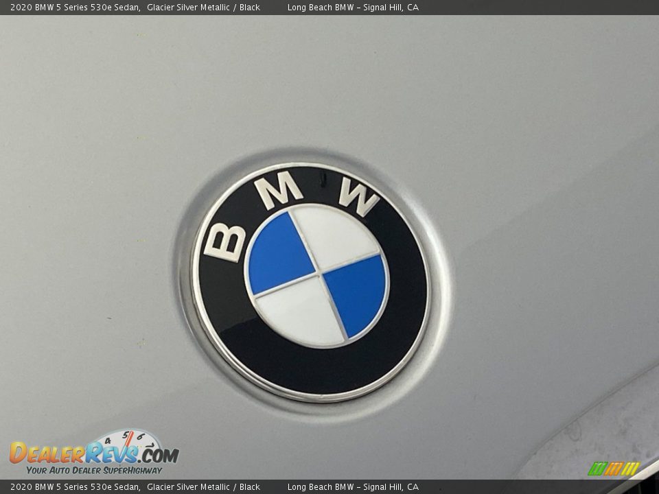 2020 BMW 5 Series 530e Sedan Glacier Silver Metallic / Black Photo #7