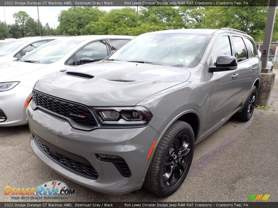 2022 Dodge Durango GT Blacktop AWD Destroyer Gray / Black Photo #6