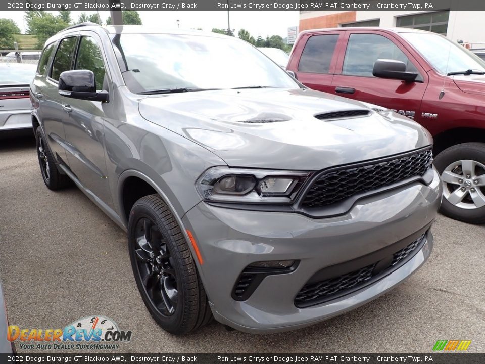 2022 Dodge Durango GT Blacktop AWD Destroyer Gray / Black Photo #7