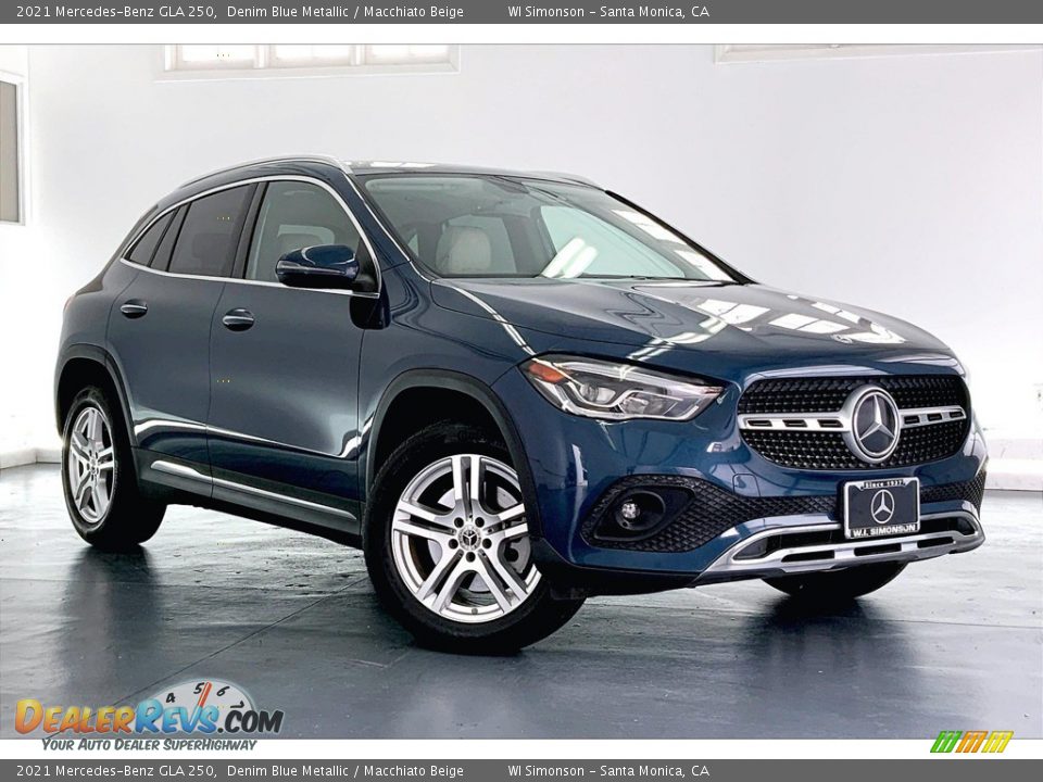 2021 Mercedes-Benz GLA 250 Denim Blue Metallic / Macchiato Beige Photo #34