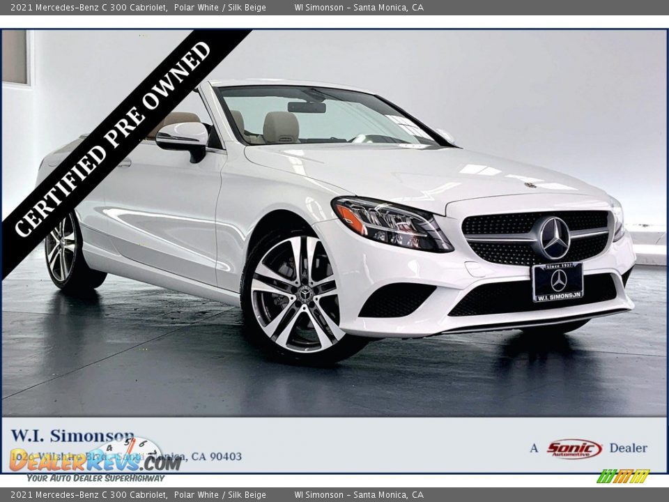 2021 Mercedes-Benz C 300 Cabriolet Polar White / Silk Beige Photo #1