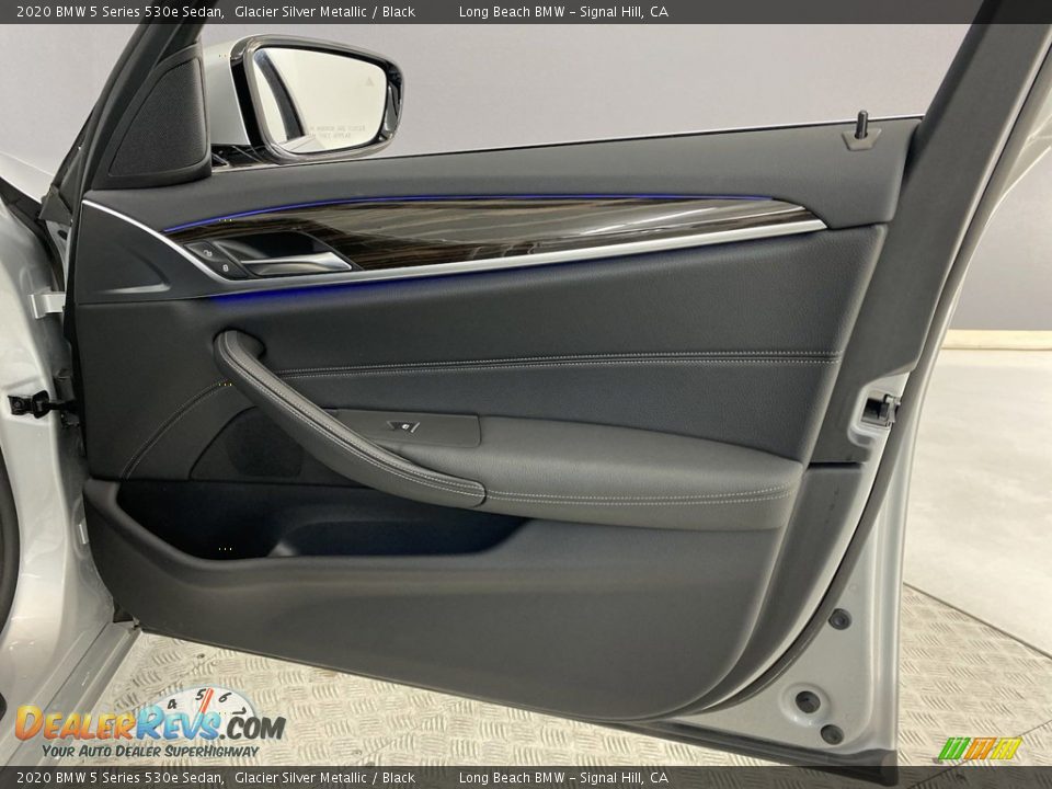 2020 BMW 5 Series 530e Sedan Glacier Silver Metallic / Black Photo #31