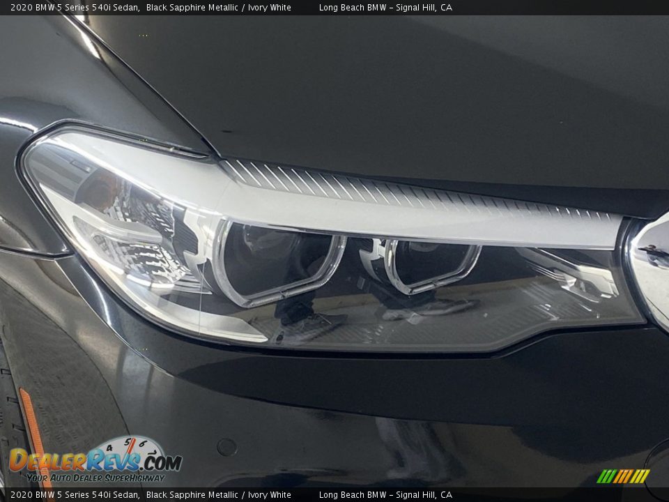 2020 BMW 5 Series 540i Sedan Black Sapphire Metallic / Ivory White Photo #6