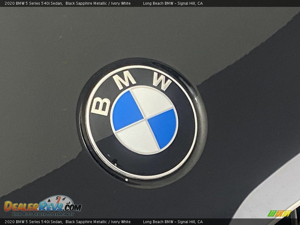 2020 BMW 5 Series 540i Sedan Black Sapphire Metallic / Ivory White Photo #7