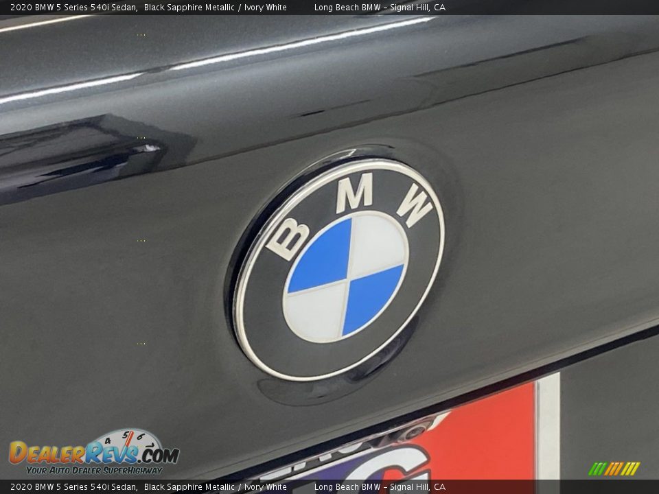 2020 BMW 5 Series 540i Sedan Black Sapphire Metallic / Ivory White Photo #9