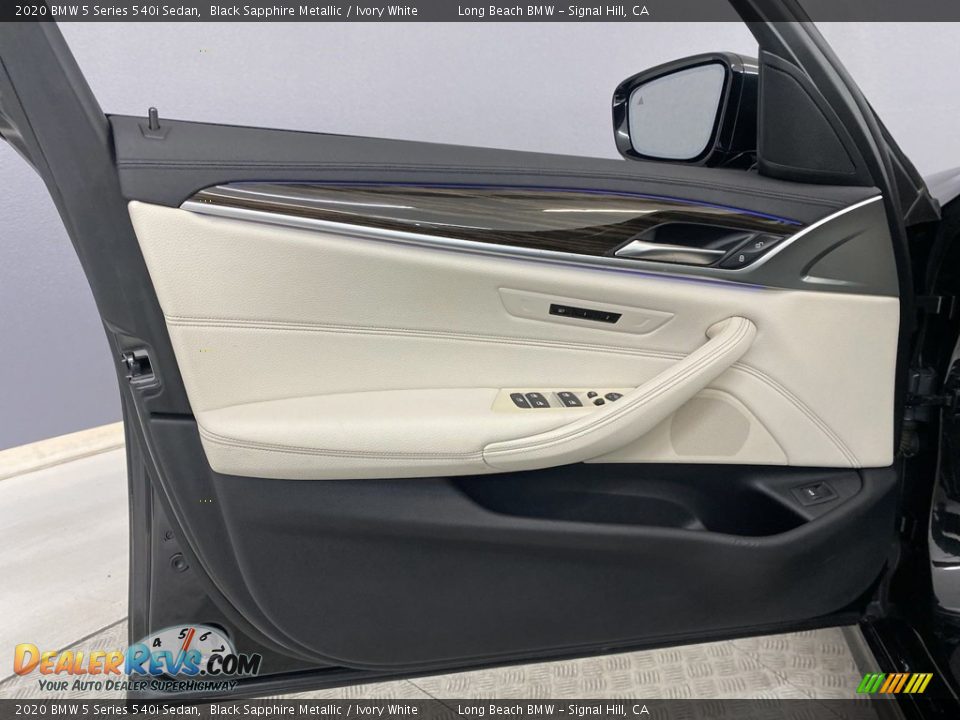 2020 BMW 5 Series 540i Sedan Black Sapphire Metallic / Ivory White Photo #12