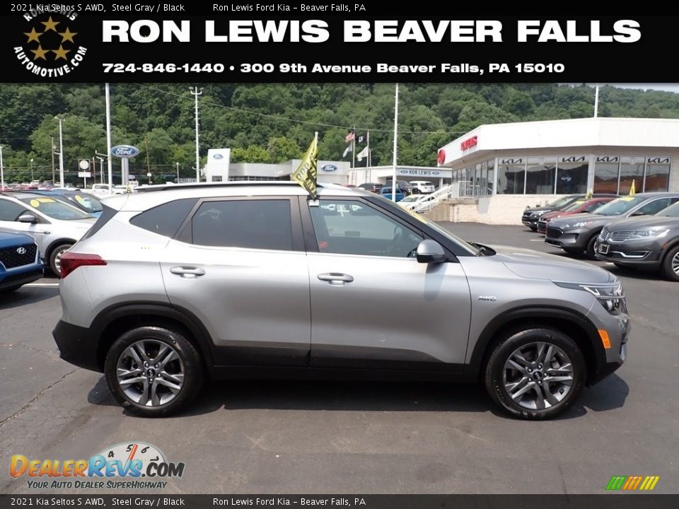 2021 Kia Seltos S AWD Steel Gray / Black Photo #1