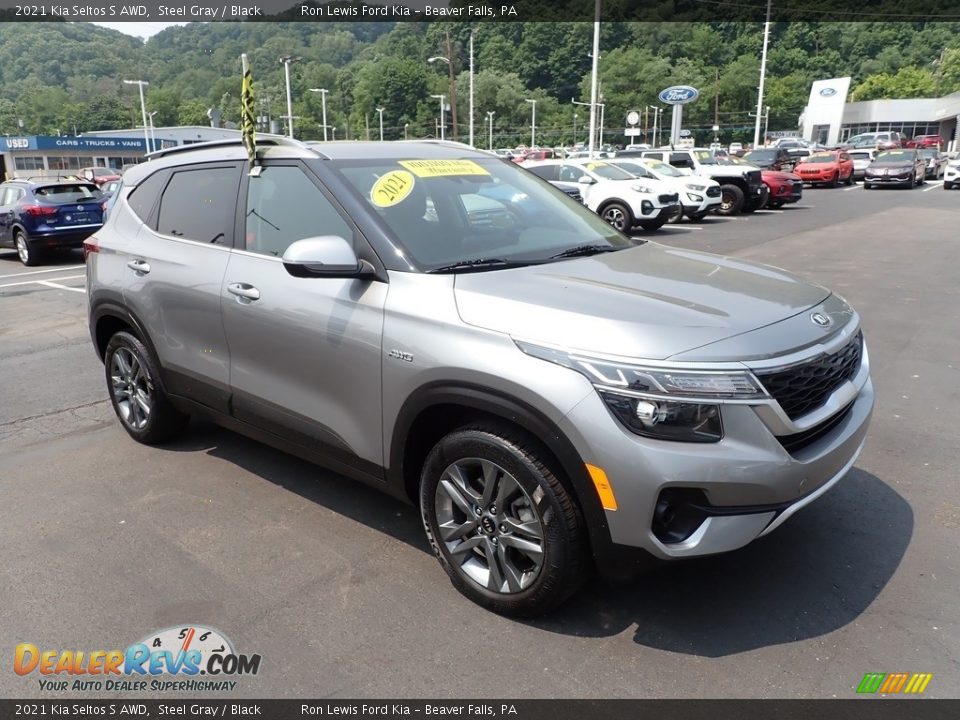 2021 Kia Seltos S AWD Steel Gray / Black Photo #2