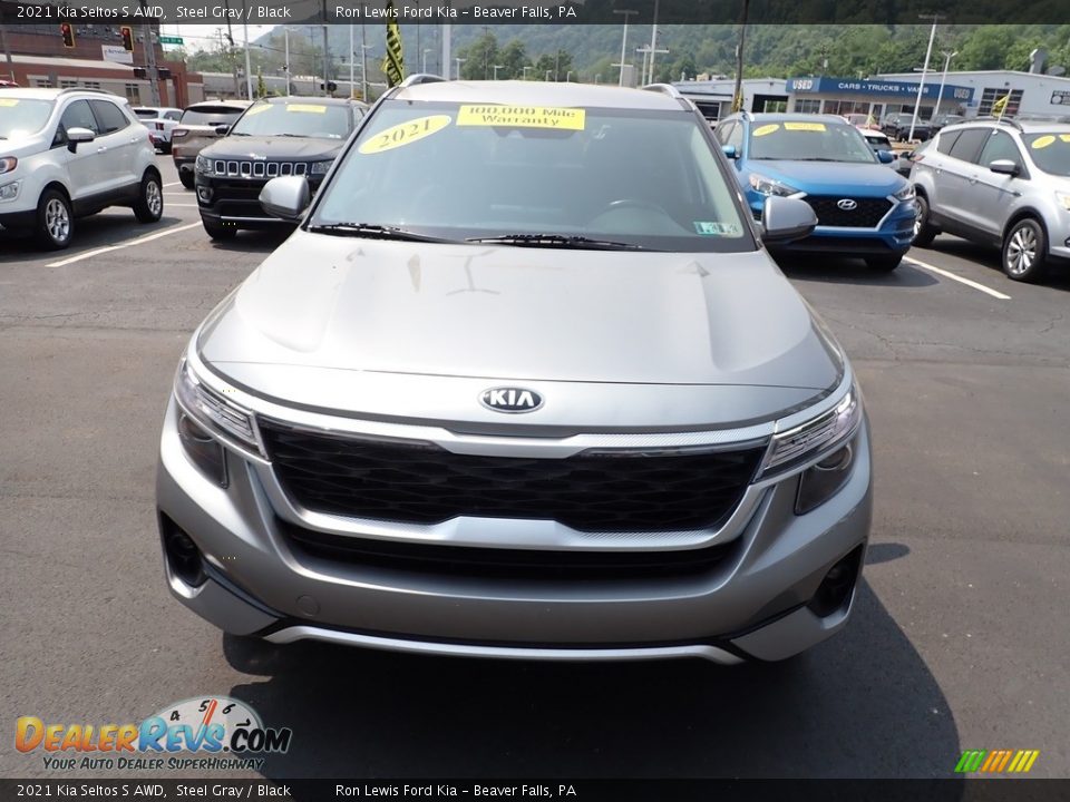 2021 Kia Seltos S AWD Steel Gray / Black Photo #3