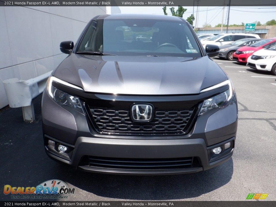 2021 Honda Passport EX-L AWD Modern Steel Metallic / Black Photo #5