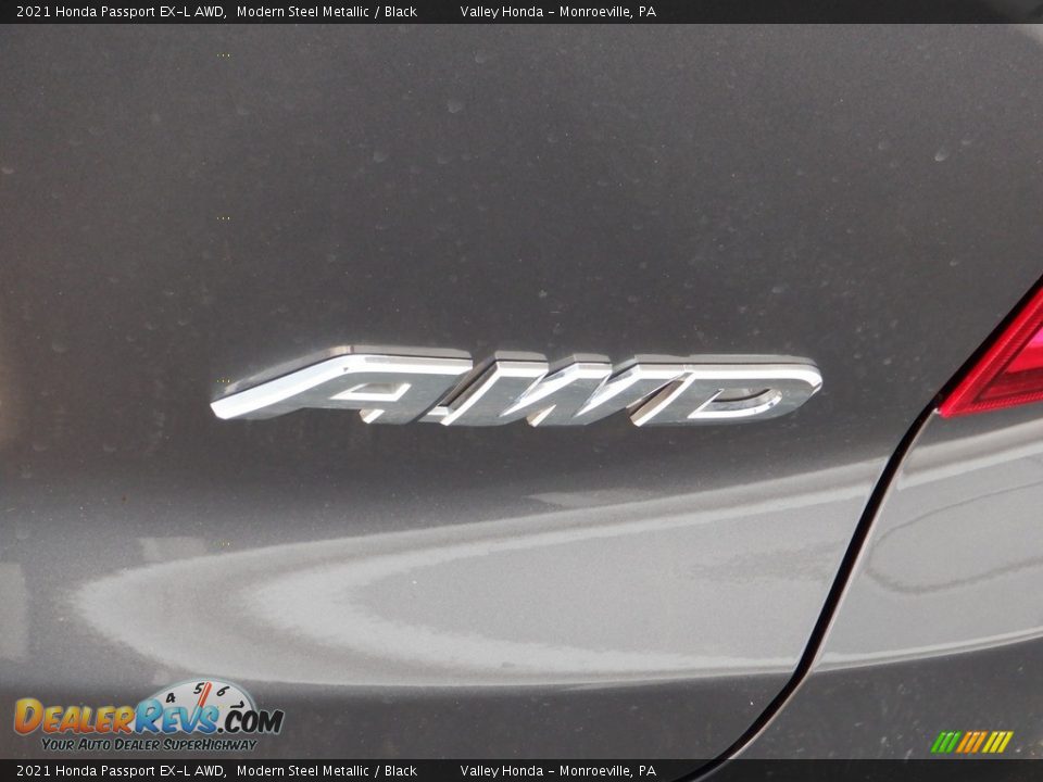 2021 Honda Passport EX-L AWD Modern Steel Metallic / Black Photo #9