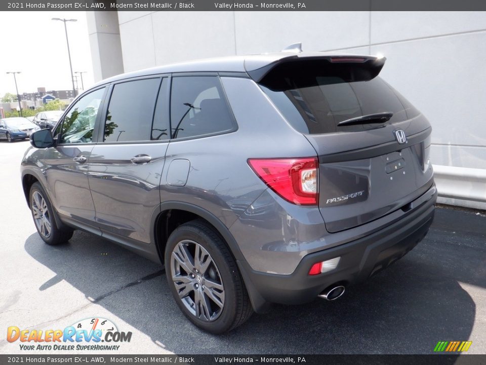 2021 Honda Passport EX-L AWD Modern Steel Metallic / Black Photo #10