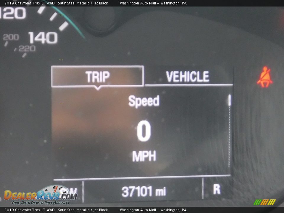 2019 Chevrolet Trax LT AWD Satin Steel Metallic / Jet Black Photo #28