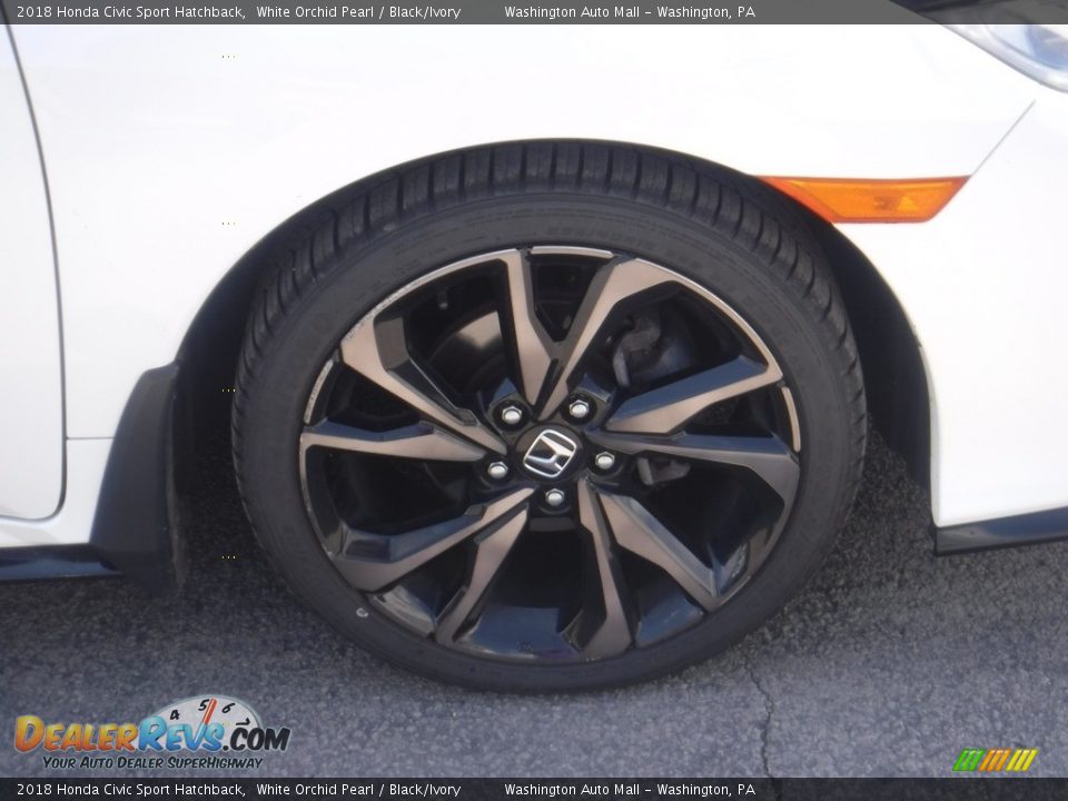 2018 Honda Civic Sport Hatchback White Orchid Pearl / Black/Ivory Photo #3