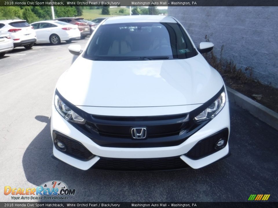 2018 Honda Civic Sport Hatchback White Orchid Pearl / Black/Ivory Photo #4