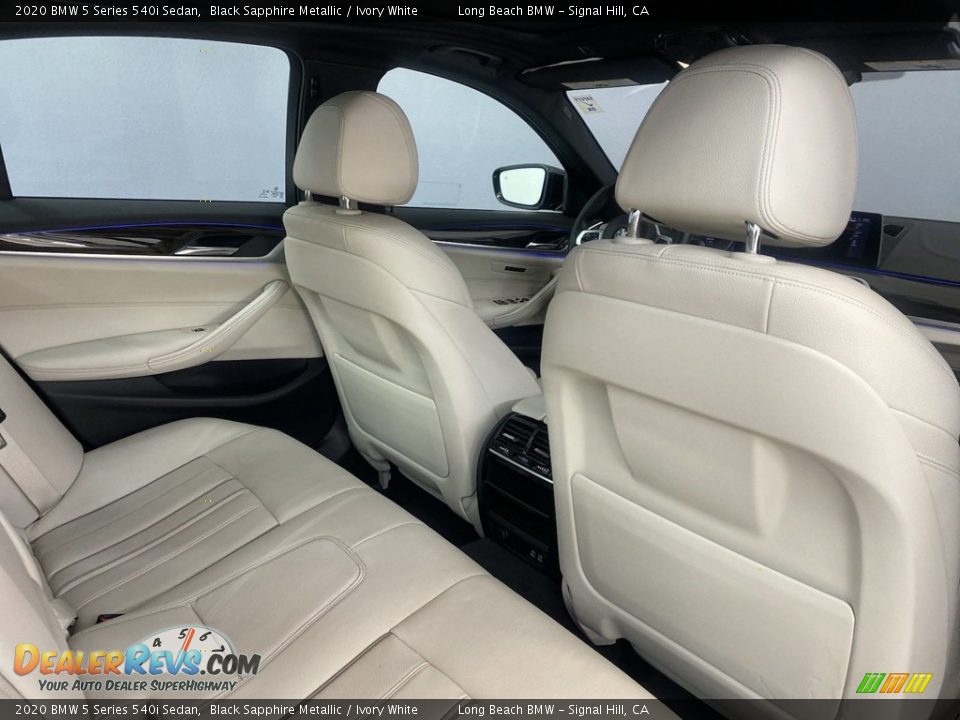2020 BMW 5 Series 540i Sedan Black Sapphire Metallic / Ivory White Photo #35