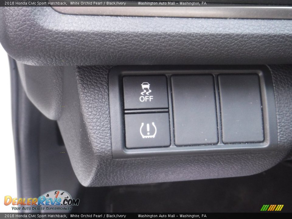 2018 Honda Civic Sport Hatchback White Orchid Pearl / Black/Ivory Photo #14