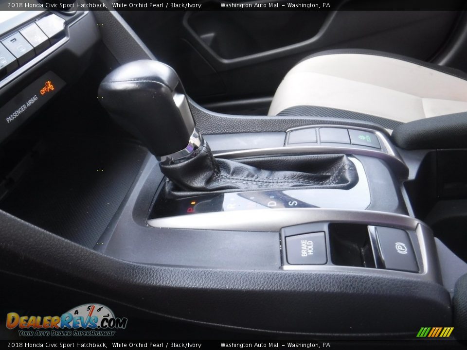 2018 Honda Civic Sport Hatchback White Orchid Pearl / Black/Ivory Photo #15