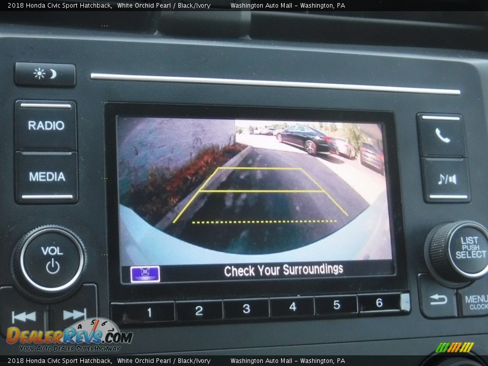 2018 Honda Civic Sport Hatchback White Orchid Pearl / Black/Ivory Photo #17