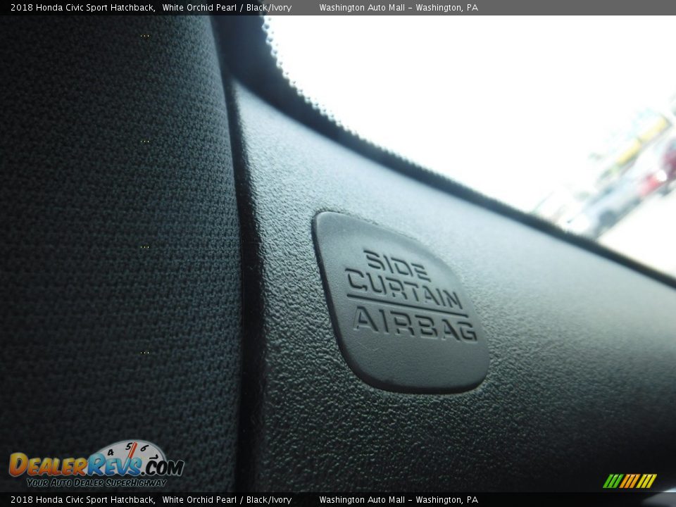 2018 Honda Civic Sport Hatchback White Orchid Pearl / Black/Ivory Photo #18