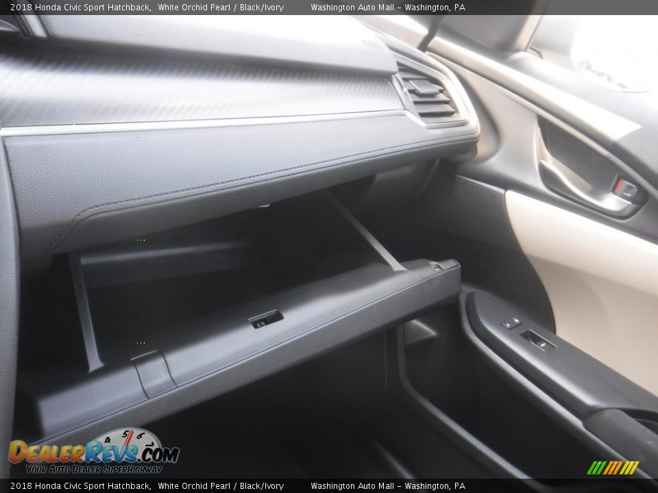 2018 Honda Civic Sport Hatchback White Orchid Pearl / Black/Ivory Photo #22