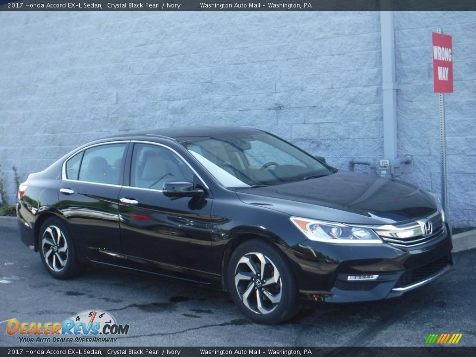 2017 Honda Accord EX-L Sedan Crystal Black Pearl / Ivory Photo #1