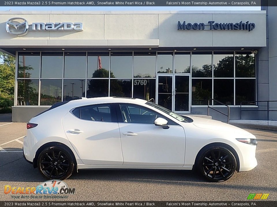 2023 Mazda Mazda3 2.5 S Premium Hatchback AWD Snowflake White Pearl Mica / Black Photo #1