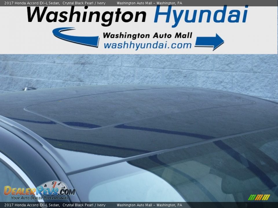 2017 Honda Accord EX-L Sedan Crystal Black Pearl / Ivory Photo #3