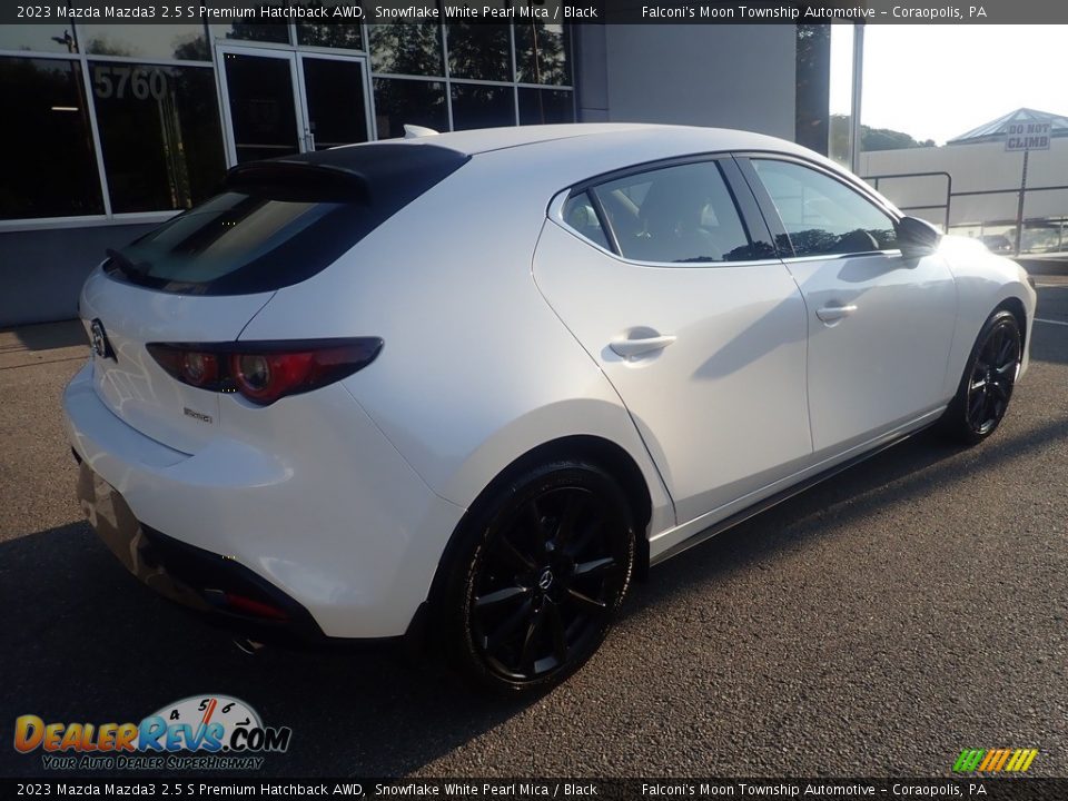 2023 Mazda Mazda3 2.5 S Premium Hatchback AWD Snowflake White Pearl Mica / Black Photo #2