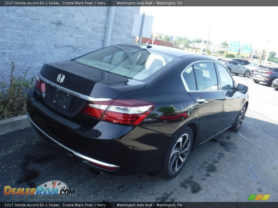 2017 Honda Accord EX-L Sedan Crystal Black Pearl / Ivory Photo #9