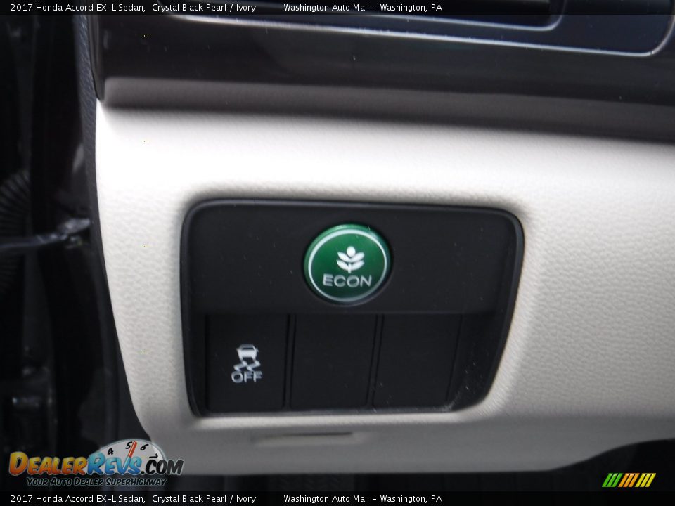 2017 Honda Accord EX-L Sedan Crystal Black Pearl / Ivory Photo #12