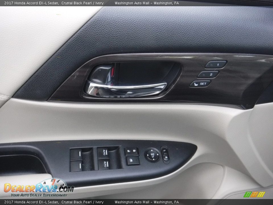 2017 Honda Accord EX-L Sedan Crystal Black Pearl / Ivory Photo #13
