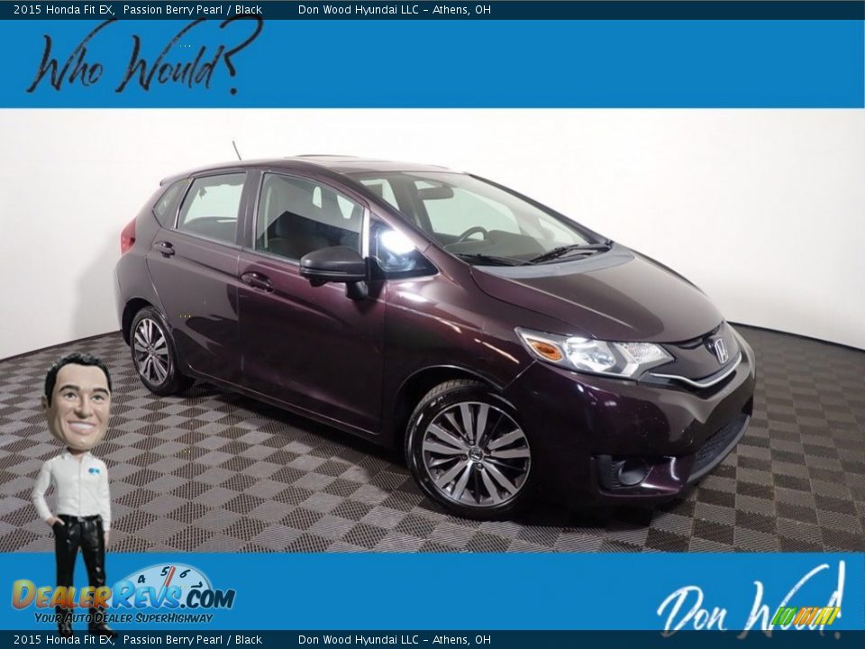 2015 Honda Fit EX Passion Berry Pearl / Black Photo #1