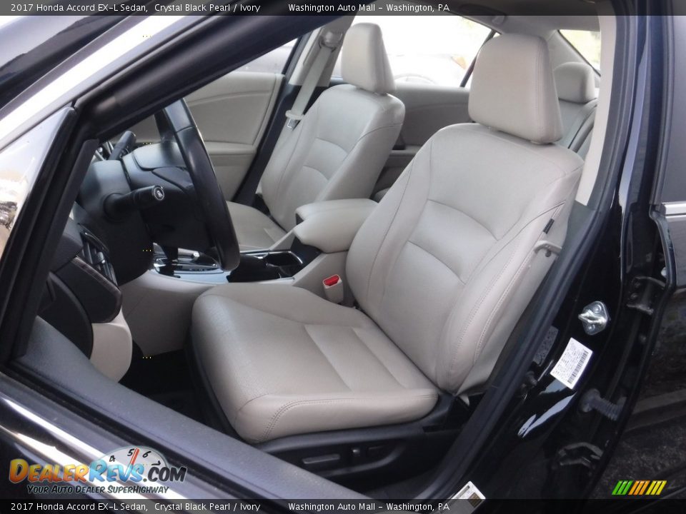 2017 Honda Accord EX-L Sedan Crystal Black Pearl / Ivory Photo #14