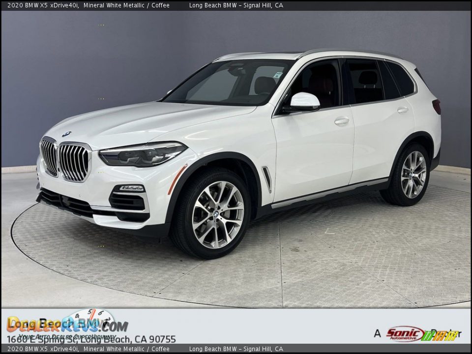 2020 BMW X5 xDrive40i Mineral White Metallic / Coffee Photo #1