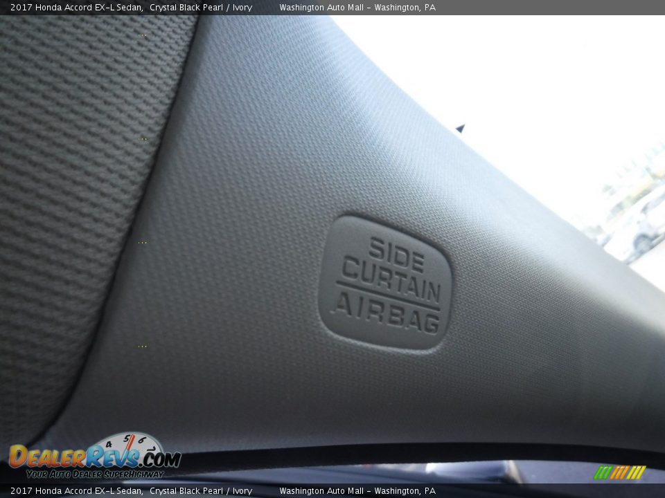 2017 Honda Accord EX-L Sedan Crystal Black Pearl / Ivory Photo #16