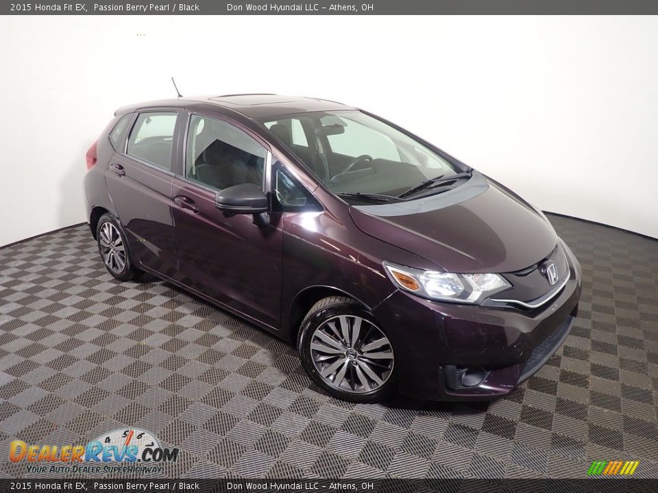 2015 Honda Fit EX Passion Berry Pearl / Black Photo #4