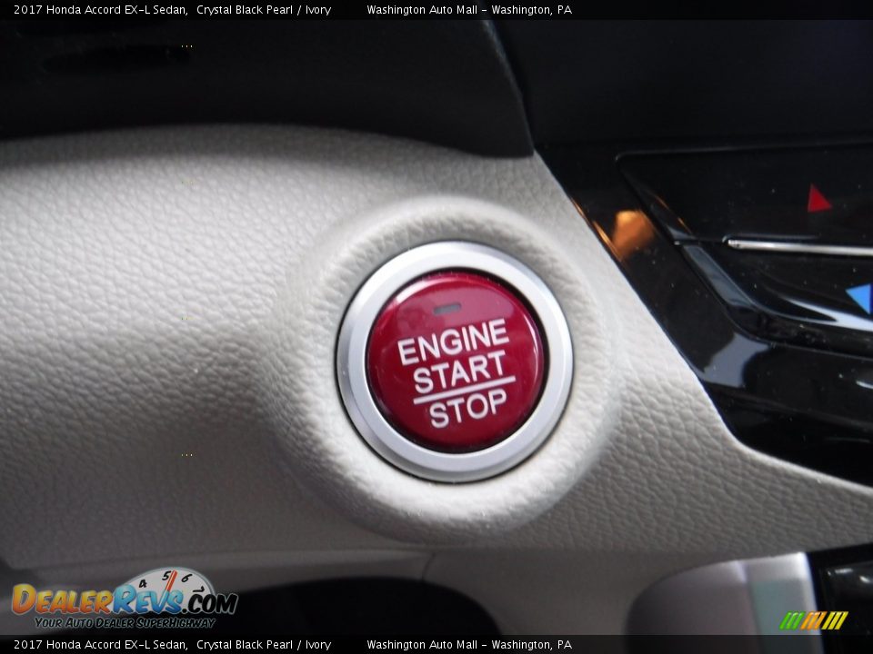 2017 Honda Accord EX-L Sedan Crystal Black Pearl / Ivory Photo #18