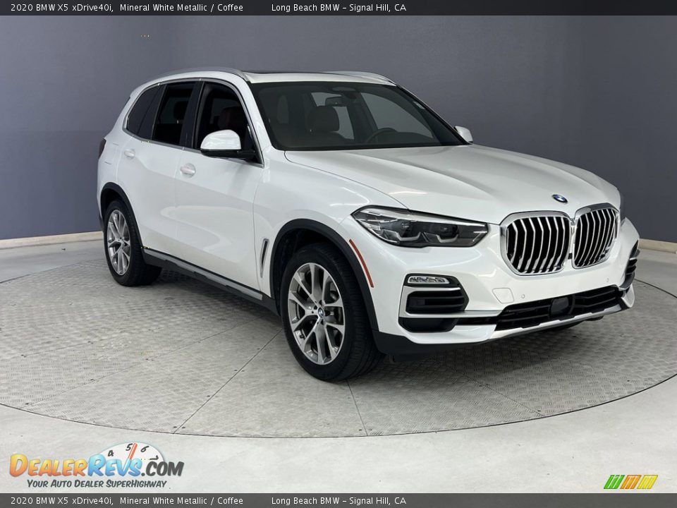 2020 BMW X5 xDrive40i Mineral White Metallic / Coffee Photo #3