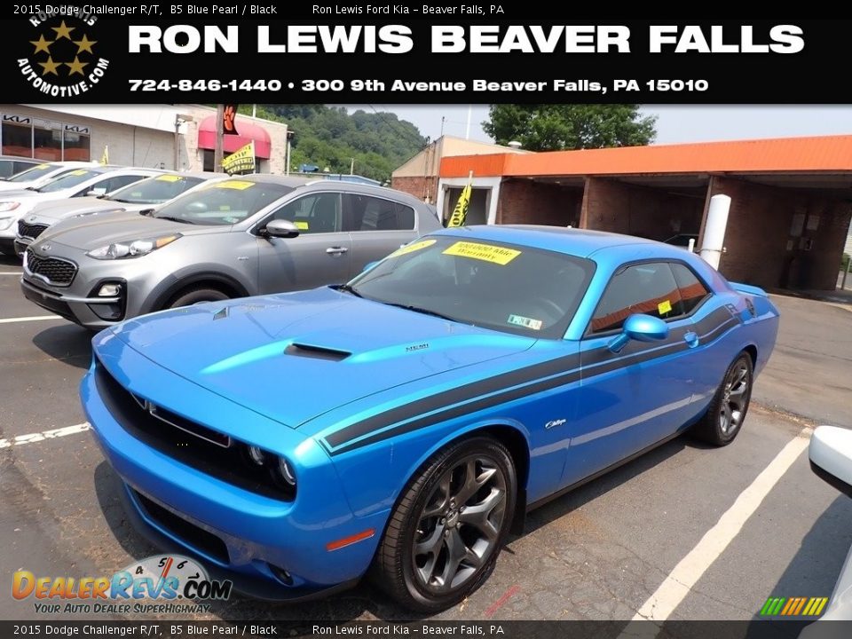 2015 Dodge Challenger R/T B5 Blue Pearl / Black Photo #1