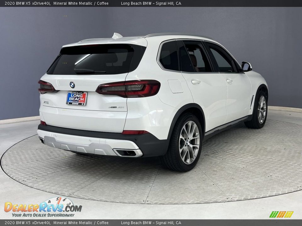 2020 BMW X5 xDrive40i Mineral White Metallic / Coffee Photo #5