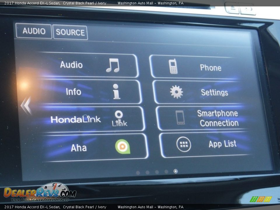 2017 Honda Accord EX-L Sedan Crystal Black Pearl / Ivory Photo #21