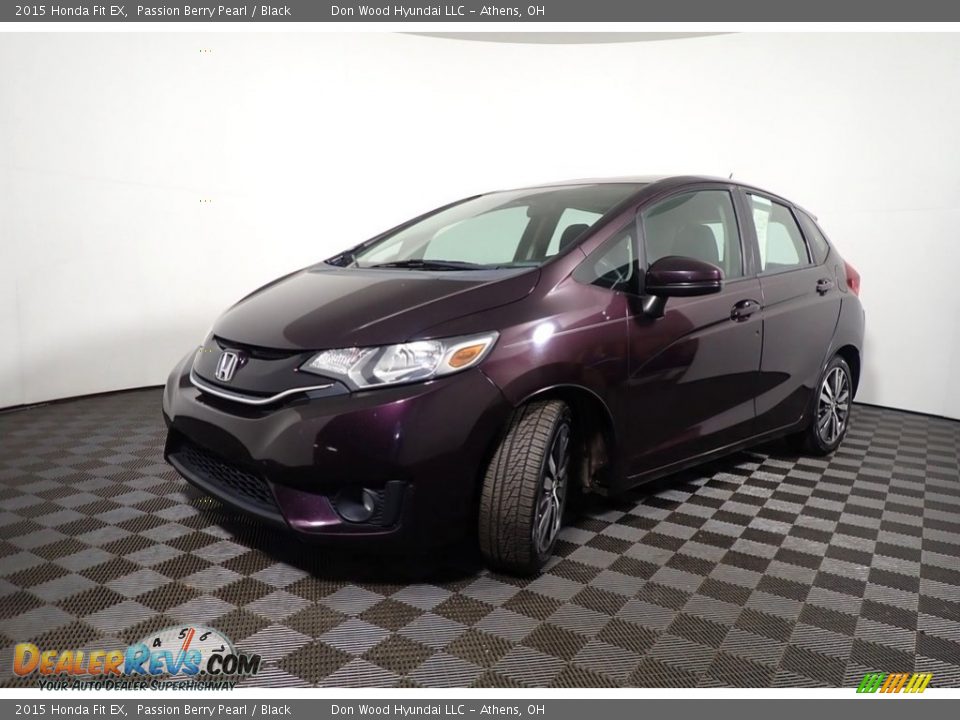 2015 Honda Fit EX Passion Berry Pearl / Black Photo #9