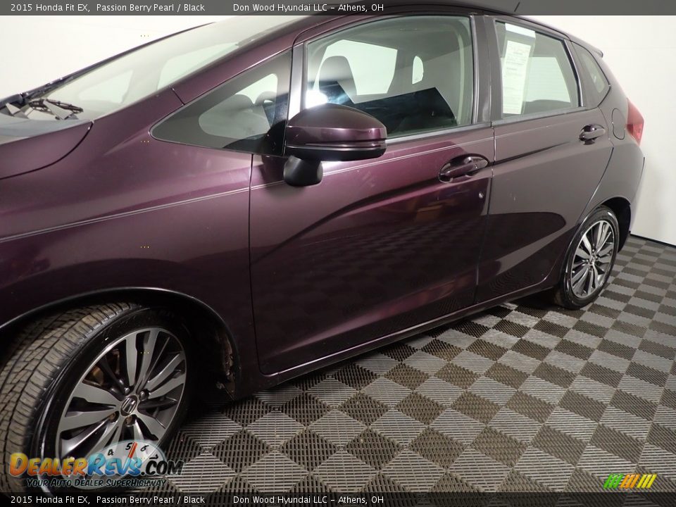 2015 Honda Fit EX Passion Berry Pearl / Black Photo #11