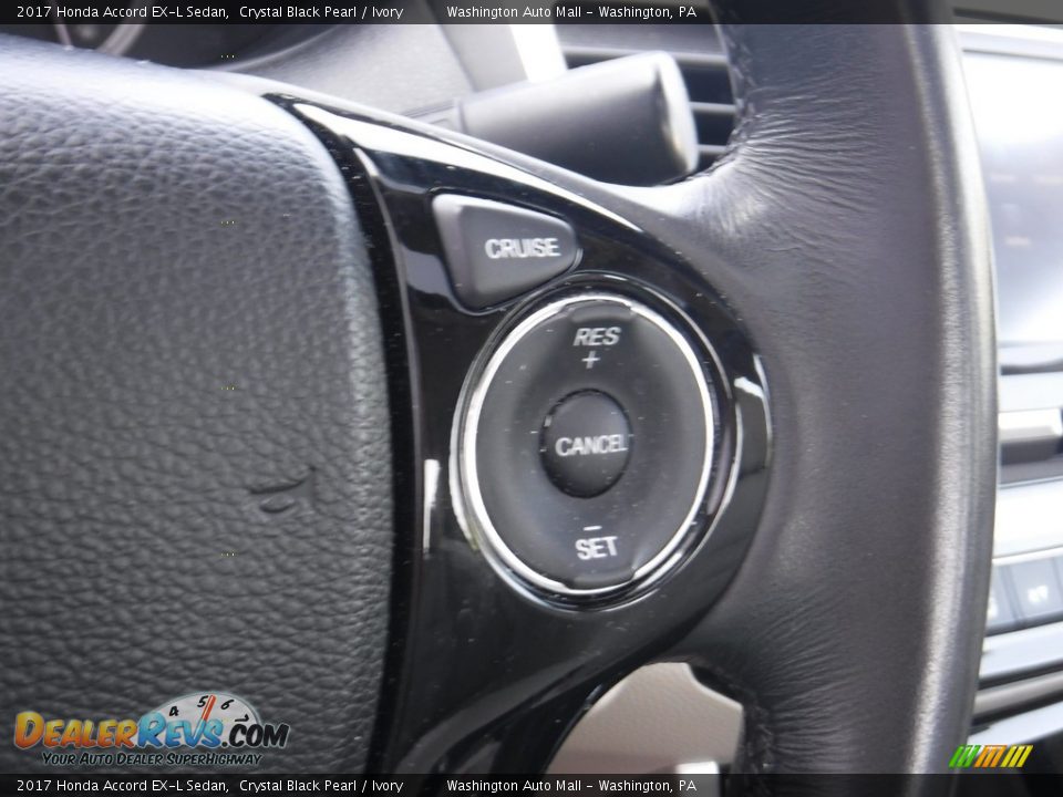 2017 Honda Accord EX-L Sedan Crystal Black Pearl / Ivory Photo #27