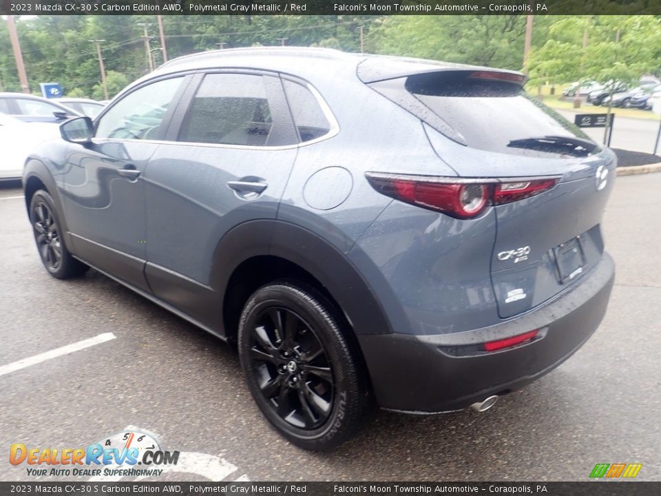 2023 Mazda CX-30 S Carbon Edition AWD Polymetal Gray Metallic / Red Photo #5