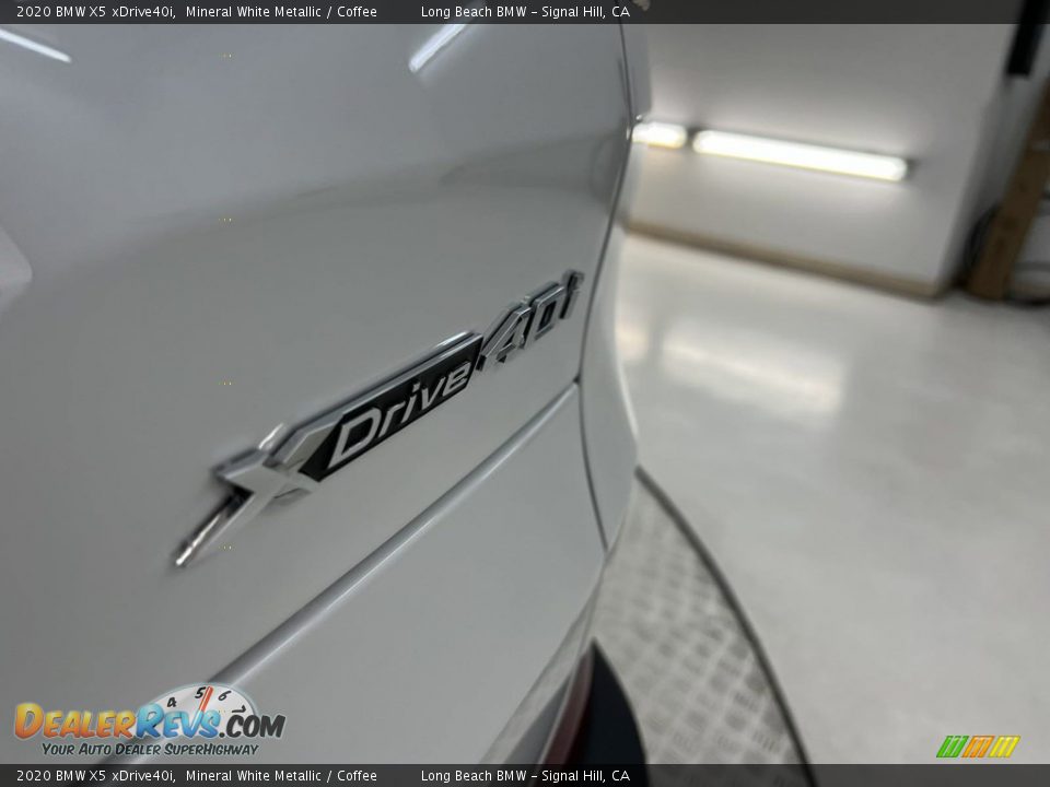 2020 BMW X5 xDrive40i Mineral White Metallic / Coffee Photo #15