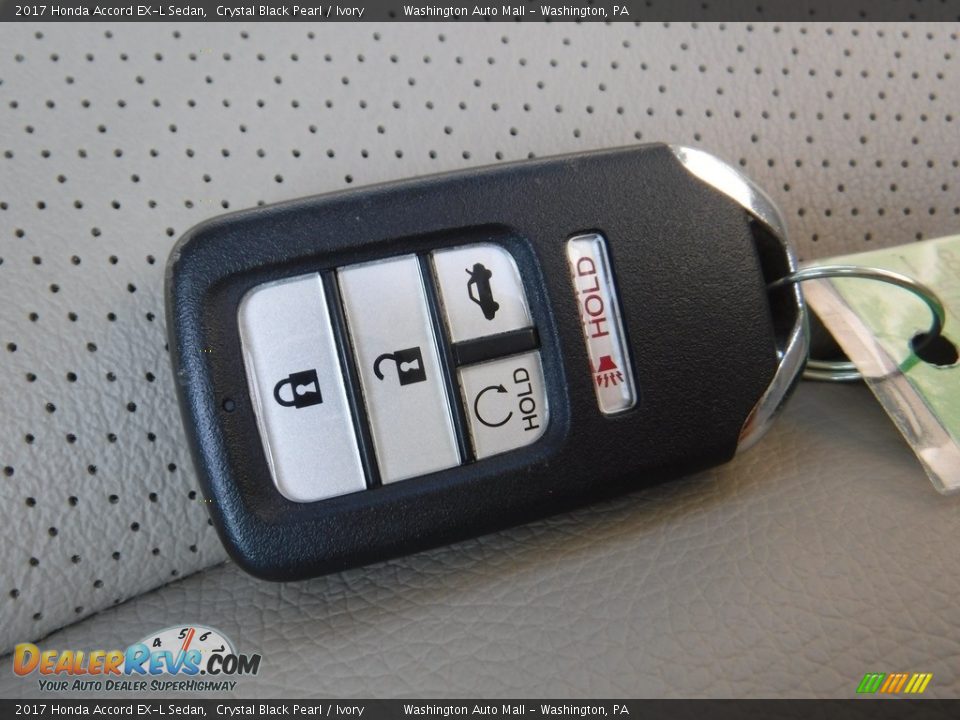 2017 Honda Accord EX-L Sedan Crystal Black Pearl / Ivory Photo #32