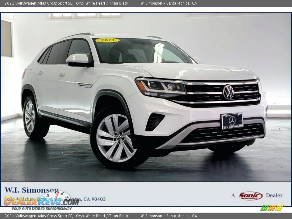 2021 Volkswagen Atlas Cross Sport SE Oryx White Pearl / Titan Black Photo #1