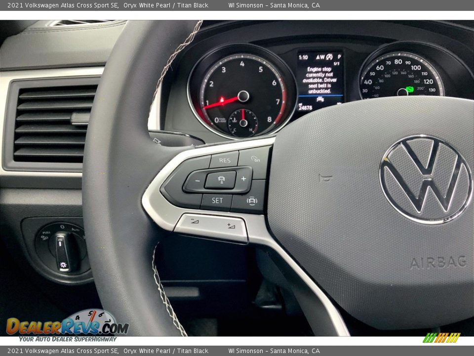 2021 Volkswagen Atlas Cross Sport SE Steering Wheel Photo #21
